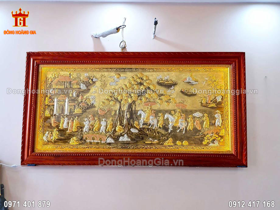 Tranh được chế tác từ dồng tấm nhập khẩu có độ dày 8rem